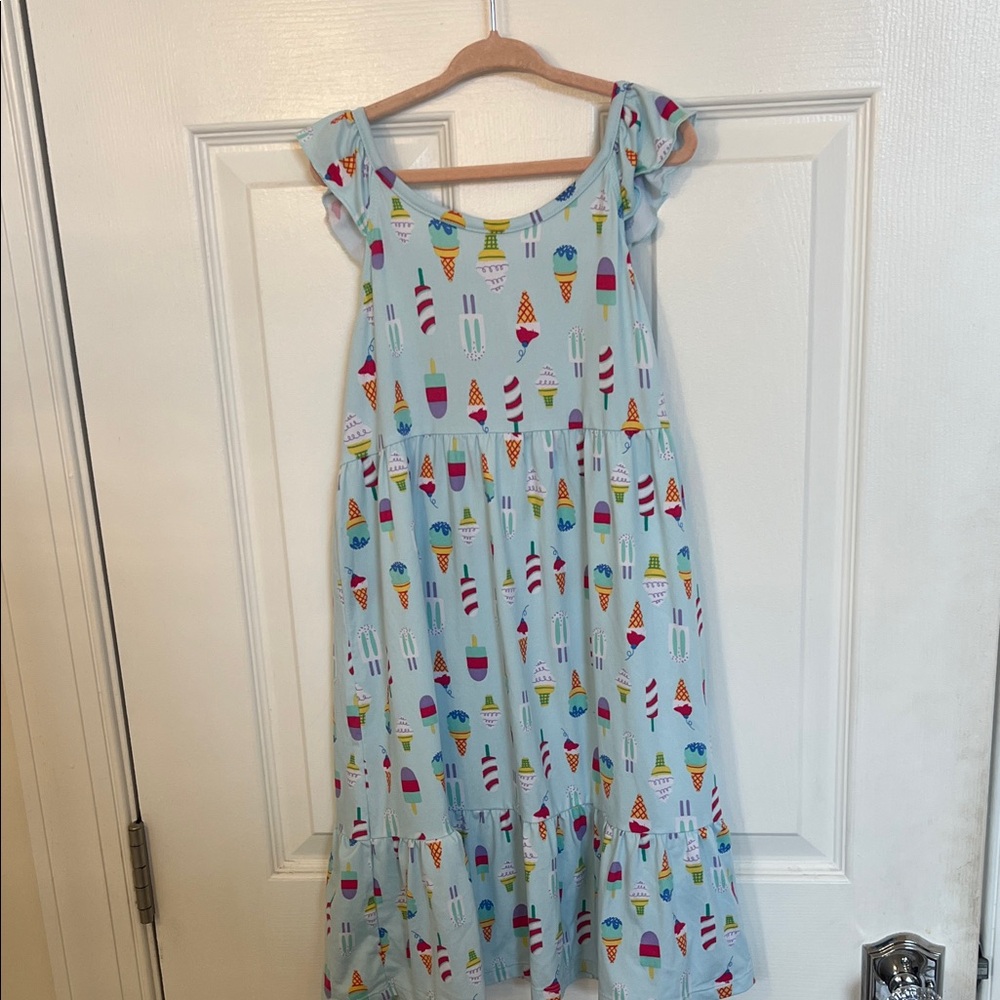 Ice Cream Print Kids Dress Size 7/8